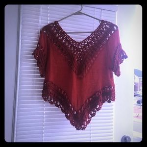 Red Crop top